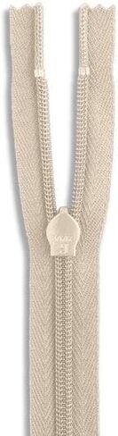 16" Invisible Nylon Coil Non-Separating Closed-End Zipper – Concealed Zipper for Pants, Skirts, Dresses, Upholstery – #2 Coil (4.1mm) (Beige) in Saudi Arabia