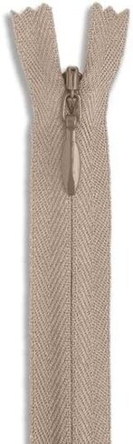 16" Invisible Nylon Coil Non-Separating Closed-End Zipper – Concealed Zipper for Pants, Skirts, Dresses, Upholstery – #2 Coil (4.1mm) (Beige) in Saudi Arabia