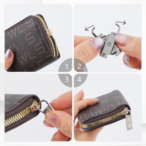 Zipper Pull Replacement Tabs, Detachable No-Sew Zipper Head Repair Kit for Jackets, Backpacks, Luggage, and Purses, 4 Colors (Black) in Kuwait