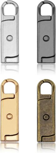 Zipper Pull Replacement Tabs, Detachable No-Sew Zipper Head Repair Kit for Jackets, Backpacks, Luggage, and Purses, 4 Colors (Black) in Kuwait