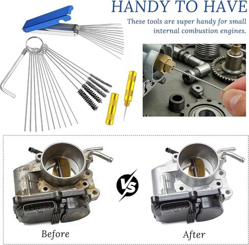 Carb Cleaner Kit, Welding Torch Tip Cleaner for Small Engine Repair, Carburetor Jet Cleaning Tool in Kuwait
