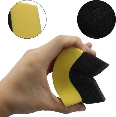 6 Pcs Wet Tire Shine Applicator Pad, Multi-Surface Polishing Sponges, Tire Applicator Dressing Shine Sponge for Car Glass, Painted Steel, Porcelain in Kuwait