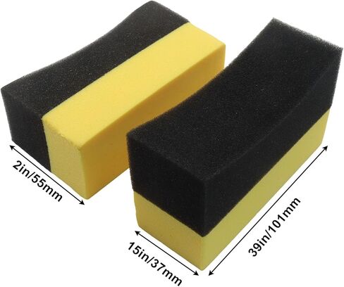 6 Pcs Wet Tire Shine Applicator Pad, Multi-Surface Polishing Sponges, Tire Applicator Dressing Shine Sponge for Car Glass, Painted Steel, Porcelain in Kuwait