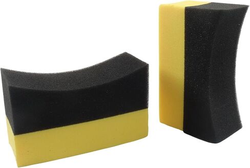 6 Pcs Wet Tire Shine Applicator Pad, Multi-Surface Polishing Sponges, Tire Applicator Dressing Shine Sponge for Car Glass, Painted Steel, Porcelain in Kuwait