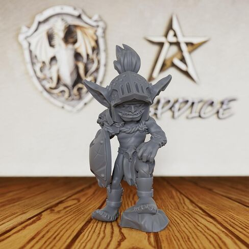 DND Minis for Miniature Game & Fantasy Role Playing - 28mm Scale Tabletop Unpainted Miniatures for Dungeon Masters, TTRPG Accessory Figurine for RPG Gift - Goblin Warrior (AS24) in Kuwait