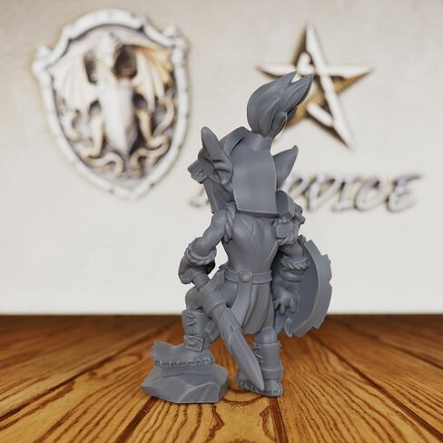 DND Minis for Miniature Game & Fantasy Role Playing - 28mm Scale Tabletop Unpainted Miniatures for Dungeon Masters, TTRPG Accessory Figurine for RPG Gift - Goblin Warrior (AS24) in Kuwait