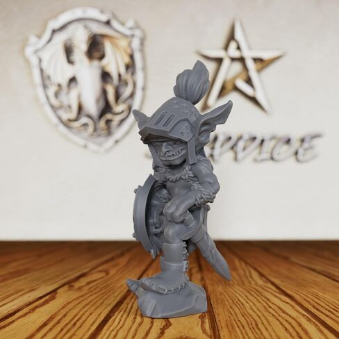 DND Minis for Miniature Game & Fantasy Role Playing - 28mm Scale Tabletop Unpainted Miniatures for Dungeon Masters, TTRPG Accessory Figurine for RPG Gift - Goblin Warrior (AS24) in Kuwait