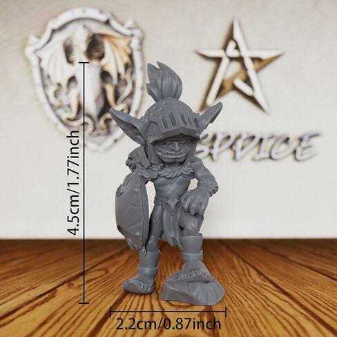 DND Minis for Miniature Game & Fantasy Role Playing - 28mm Scale Tabletop Unpainted Miniatures for Dungeon Masters, TTRPG Accessory Figurine for RPG Gift - Goblin Warrior (AS24) in Kuwait