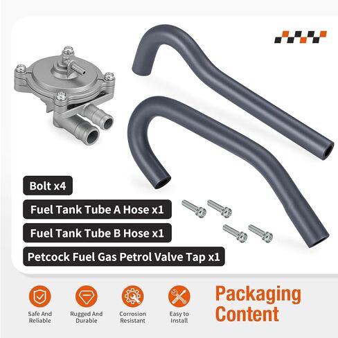 Fuel Gas Auto Petcock Valve Switch & Fuel Tank Tube A + B Hose For Honda Shadow VLX 600 VT600C VT600CD/CD2 1999-2003 16970-MZ8-G23 in Kuwait