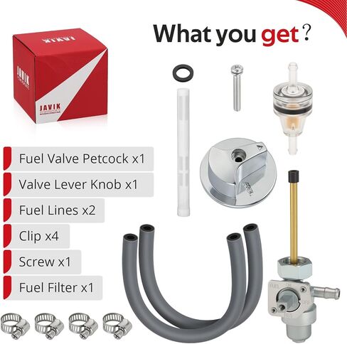 JAVIK Fuel Valve Petcock Tank Switch With Knob For Honda FourTrax 250X Sportrax 300 1987-2006 O.E.M# 16950-HC0-015 in Kuwait