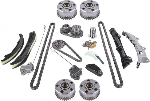 مجموعة سلسلة توقيت المحرك VVT Gear Cam Phasers Adjusters مجموعة سلسلة التوقيت مناسبة لـ 2011-23 دودج كرايسلر جيب رام 1500 3.6l v6 24v vvt # 5184352AF 5184370AI 5184369AH in Kuwait