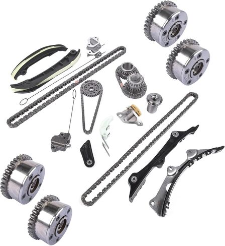 مجموعة سلسلة توقيت المحرك VVT Gear Cam Phasers Adjusters مجموعة سلسلة التوقيت مناسبة لـ 2011-23 دودج كرايسلر جيب رام 1500 3.6l v6 24v vvt # 5184352AF 5184370AI 5184369AH in Kuwait