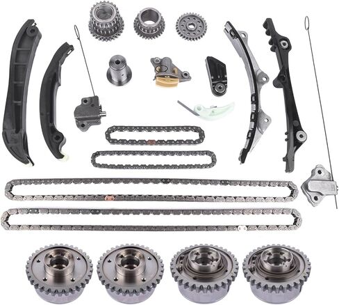 مجموعة سلسلة توقيت المحرك VVT Gear Cam Phasers Adjusters مجموعة سلسلة التوقيت مناسبة لـ 2011-23 دودج كرايسلر جيب رام 1500 3.6l v6 24v vvt # 5184352AF 5184370AI 5184369AH in Kuwait