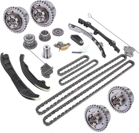 مجموعة سلسلة توقيت المحرك VVT Gear Cam Phasers Adjusters مجموعة سلسلة التوقيت مناسبة لـ 2011-23 دودج كرايسلر جيب رام 1500 3.6l v6 24v vvt # 5184352AF 5184370AI 5184369AH in Kuwait
