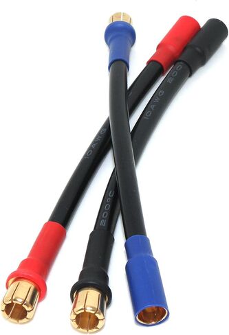 3 قطعة 8 مللي متر ذكر إلى 6.5 مللي متر أنثى القلعة ESC تمديد يؤدي 10AWG 5 ''تمديد كابل in Saudi Arabia