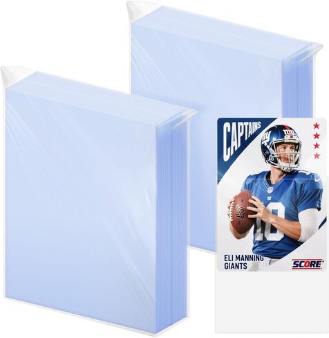 Penny Sleeves لبطاقات التداول - 200 قطعة من أكمام البطاقات الشفافة الناعمة، واقي بطاقات بلاستيكي تحميل علوي لـ MTG، الألعاب، البيسبول، كرة القدم، البطاقات الرياضية، لوادر علوية 3.6 × 2.6 بوصة للبطاقات القياسية in Kuwait