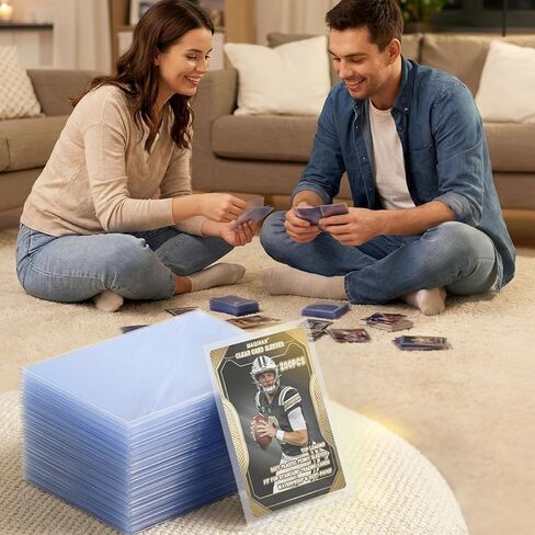 Penny Sleeves لبطاقات التداول - 200 قطعة من أكمام البطاقات الشفافة الناعمة، واقي بطاقات بلاستيكي تحميل علوي لـ MTG، الألعاب، البيسبول، كرة القدم، البطاقات الرياضية، لوادر علوية 3.6 × 2.6 بوصة للبطاقات القياسية in Kuwait