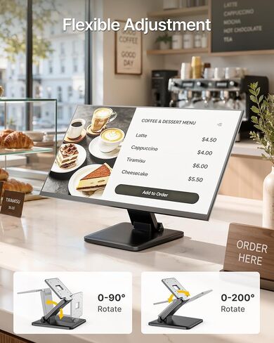 monTEK Low Profile Monitor Stand, Foldable Lay Flat Single VESA Stand 75x75/100x100mm, Portable Support for 17 to 27 Inch Touchscreen Monitor & Mini PC in Kuwait