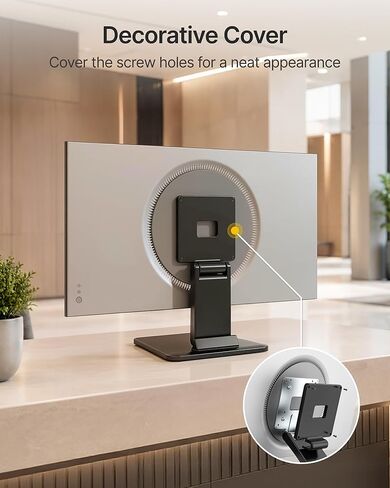 monTEK Low Profile Monitor Stand, Foldable Lay Flat Single VESA Stand 75x75/100x100mm, Portable Support for 17 to 27 Inch Touchscreen Monitor & Mini PC in Kuwait
