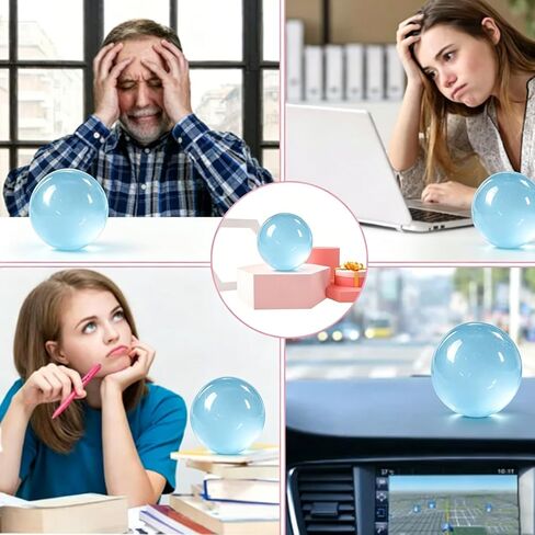 Coconut Oil Squishy Stress Ball, Sensory Squeeze Toy for Stress Relief, Slow Rising Stress Relief Squeeze Toy, Stretchy Desk Toy, Blue and Pink in Kuwait