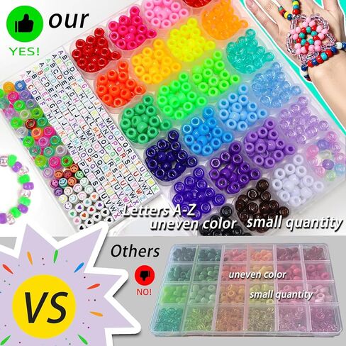 YMSDZHL 1000PCS Bracelet Making Kit, Friendship Jewelry Necklace Bracelet kit 24 Colors 9mm Pony Beads for Bracelet Making Beads, Letter Bead for Jewelry Making, DIY Crafts Gifts for Girls Adults in Saudi Arabia