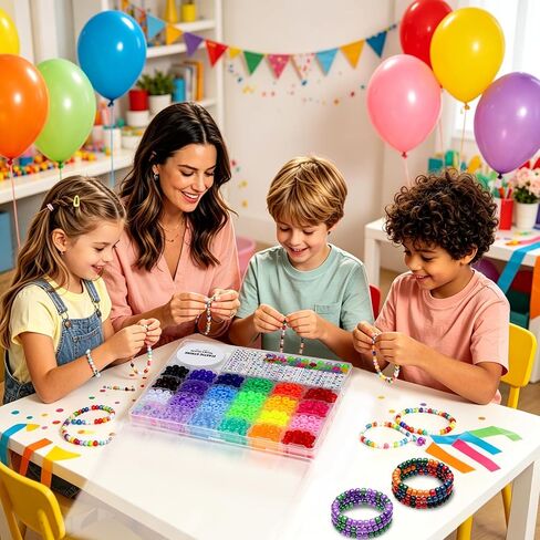 YMSDZHL 1000PCS Bracelet Making Kit, Friendship Jewelry Necklace Bracelet kit 24 Colors 9mm Pony Beads for Bracelet Making Beads, Letter Bead for Jewelry Making, DIY Crafts Gifts for Girls Adults in Saudi Arabia
