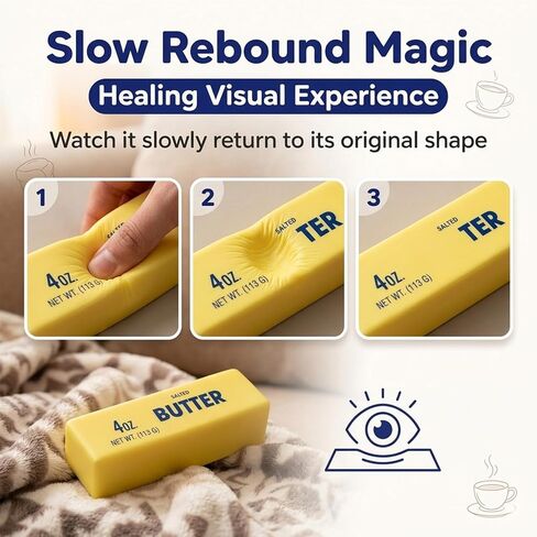 Slow Rebound Butter Squishy Stress Balls 2Pcs, Realistic Soft Stick Squeeze Toys for Adults, Upgrade Wet Slow Rising Fidget Pack, Calming Sensory Relief Set in Kuwait