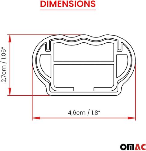 OMAC Roof Rack Cross Bars TÜV Certified for Hyundai Ioniq 9 2025-2026 – Lockable (4 Locks) – Max Load 220 lb / 100 kg – Durable Mounting Silver in Kuwait