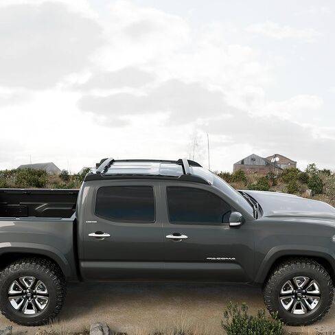 HECASA Roof Rack Cross Bars Compatible with 2005-2023 Toyota Tacoma Double Cab Replacement for PT278-35170 Top Rail Crossbars Luggage Carrier Black Powder Coated Aluminum in Kuwait