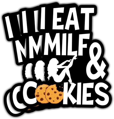 3 قطع من ملصقات I Eat Mi*f and Cookies، ملصقات ممتصة للصدمات للبالغين، ملصقات قذرة للبالغين، اقتباسات مضحكة للزوجة والأسرة اللطيفة للأب والأم، ملصقات فكاهة نكتة لأجهزة الكمبيوتر المحمول وزجاجة المياه والهاتف وخوذة السيارة 3" in Kuwait