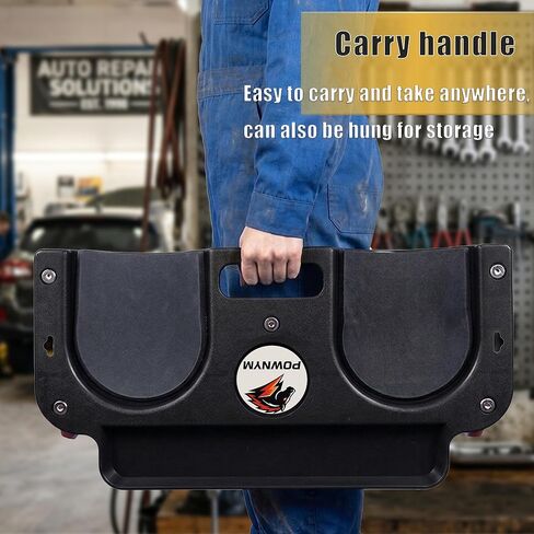 Rolling Knee Creeper with 5 Swivel Castors and Tool Tray Rolling Knee Pads for Home Workshop, Auto Shop, Garden, Flooring, Black in Kuwait
