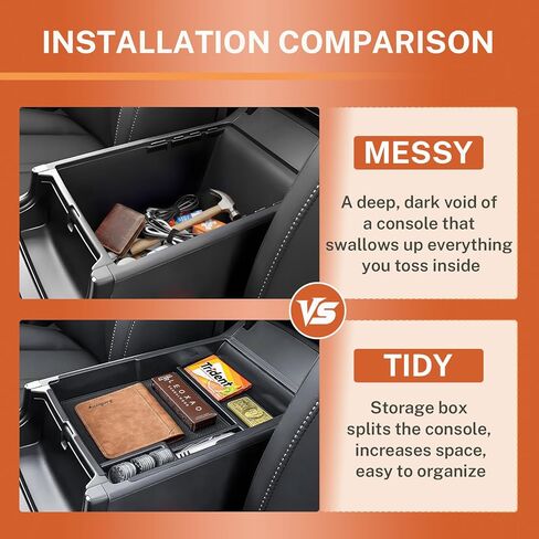 Center Console Organizer for Kia Sorento 2024 2025 2026 (All Trims), ABS Plastic Console Tray Insert with Non-Slip Rubber for 2021-2023 Sorento X-Line Hybrid SX Prestige Accessories in Kuwait