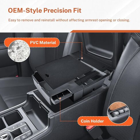 Center Console Organizer for Kia Sorento 2024 2025 2026 (All Trims), ABS Plastic Console Tray Insert with Non-Slip Rubber for 2021-2023 Sorento X-Line Hybrid SX Prestige Accessories in Kuwait
