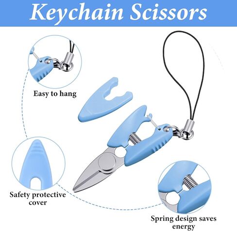 6 Pcs Tiny Scissors with Cover, Mini Scissors Travel Set, Stainless Steel Small Keychain Scissor All Purpose, Portable Travel Scissor for Crafts, Sewing, Yarn in Kuwait