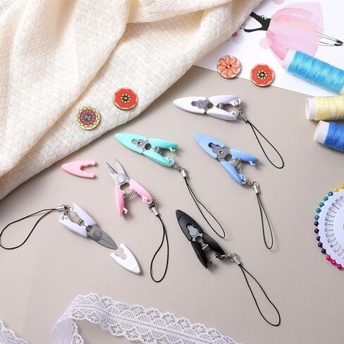 6 Pcs Tiny Scissors with Cover, Mini Scissors Travel Set, Stainless Steel Small Keychain Scissor All Purpose, Portable Travel Scissor for Crafts, Sewing, Yarn in Kuwait