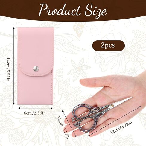 Crochet Scissors with Cover Embroidery Scissors Small Sharp Craft Scissor Sharp Pointed Tip In A Pouch Stainless Steel Embroidery Scissor for Precise Cuttin Craft and Sewing Supplies in Kuwait