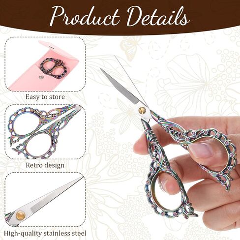 Crochet Scissors with Cover Embroidery Scissors Small Sharp Craft Scissor Sharp Pointed Tip In A Pouch Stainless Steel Embroidery Scissor for Precise Cuttin Craft and Sewing Supplies in Kuwait