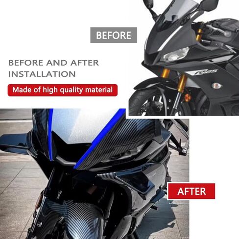 for YZF-R25 YZF-R3 R25 R3 r25 r3 2026 2025 2024 2023-2019 Accessories Wind Wing Side Wing Spoiler Motorcycle Left and Right Front aerodynamic Fairing Wind Wing Double Wind Blade (Blue) in Saudi Arabia
