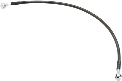 خط فرامل مضفر من الفولاذ للدراجة النارية الخلفية من Tusk طول قياسي أسود لـ Kawasaki KLR650 1987-2007 in Kuwait