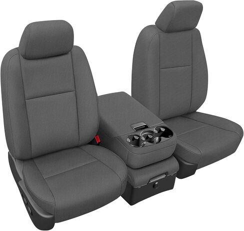 Front Seat Covers Compatible with 2007-2013 Chevy Silverado/GMC Sierra 1500/2500HD, Neoprene Fabric Seat Replacement in Kuwait