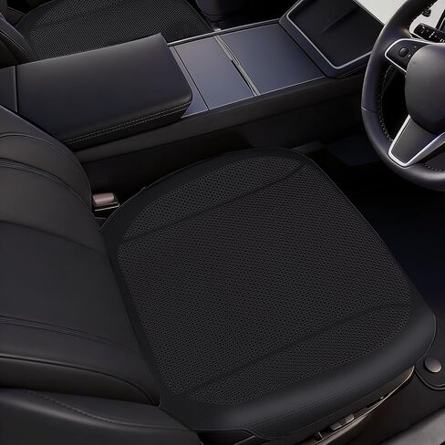 قطعتان من أغطية المقاعد الأمامية من جلد نابا لسيارة Tesla Model Y/3 Highland/Juniper 2025 2026، ملحقات داخلية، وسادة حماية كاملة للمقعد قابلة للتنفس لجميع المواسم وغير قابلة للانزلاق، باللون الأبيض in Saudi Arabia