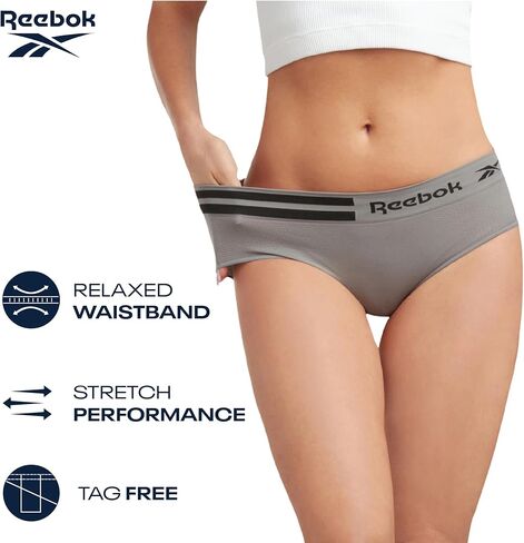 Reebok Women's Plus Size Briefs - 5 Pack Performance High Waisted Underwear for Women, Designed to Fit Your Curves (1X-3X) in Saudi Arabia