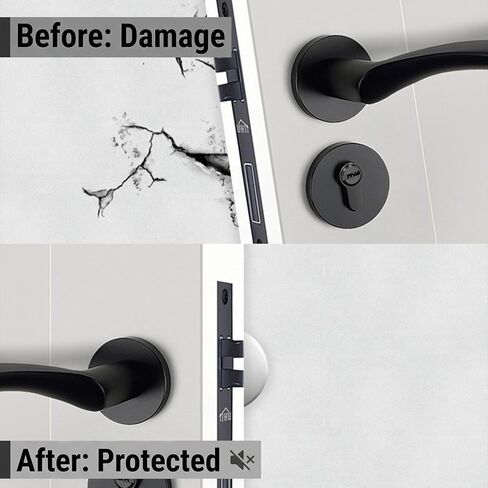 Door Stoppers - 3.15" Round 4PCS Door Knob Wall Protector, Self Adhesive White Wall Protector, Shock Absorbent Quiet Door Knob Stoppers, Prevents Bumpers/Scratches in Saudi Arabia