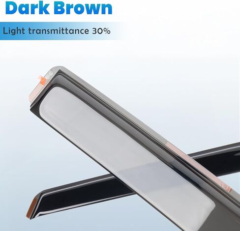 in-Channel Window Visors Compatible with Honda Pilot 2016 2017 2018 2019 2020 2021 2022 Dark Smoke Rain Guards, 4PCS Sun Shields Window Deflector in Saudi Arabia