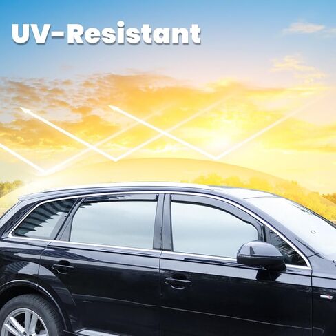 in-Channel Window Visors Compatible with Honda Pilot 2016 2017 2018 2019 2020 2021 2022 Dark Smoke Rain Guards, 4PCS Sun Shields Window Deflector in Saudi Arabia