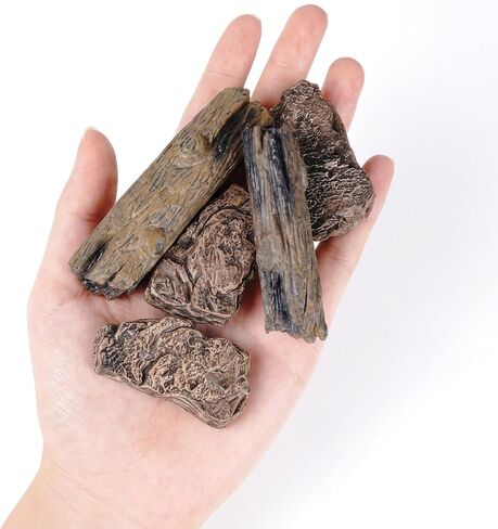 jiebor 5 Pcs Fake Plastic Rocks and Miniature Tree Stumps Set Artificial Stone Diorama Accessories for Train Landscape Sand Table Fairy Garden Aquarium Decor Scenery Material Supplies DIY Crafts in Kuwait