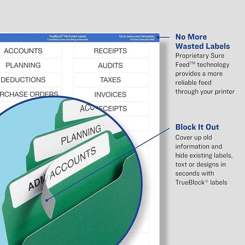 Avery 5166 Permanent Filing Labels, 1/3 Cut, 750/PK, Orange in Kuwait