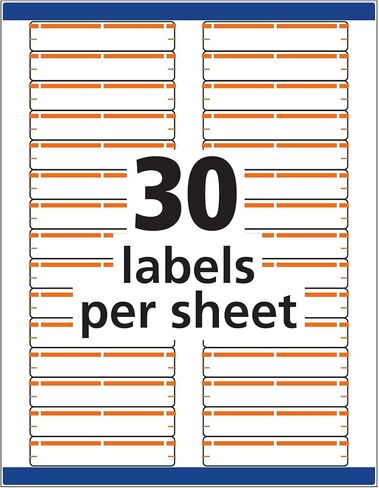 Avery 5166 Permanent Filing Labels, 1/3 Cut, 750/PK, Orange in Kuwait