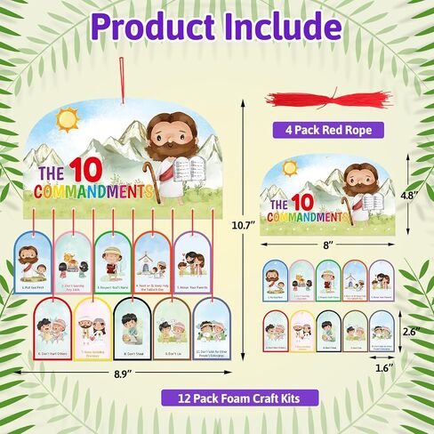 ceiba tree Ten Commandments Crafts Sunday School Crafts for Kids Religious Classroom Home Foam Ornament Activities VBS Vacation Bible School Supplies in Kuwait