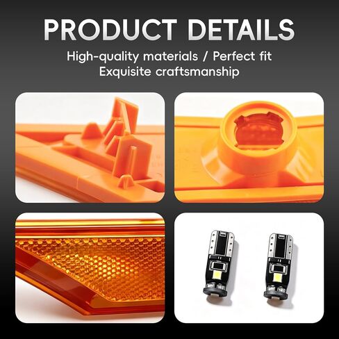 Front Fender Side Marker Light Kit W/Bulbs Replacement for Honda Civic 2016 2017 2018 2019 2020 2021 33800TBAA02 33850TBAA02 in Saudi Arabia